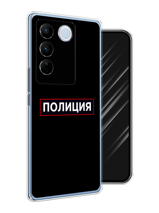 

Чехол Awog на Vivo V27/V27 Pro "Police logo", Черный;белый;красный, 268550-5