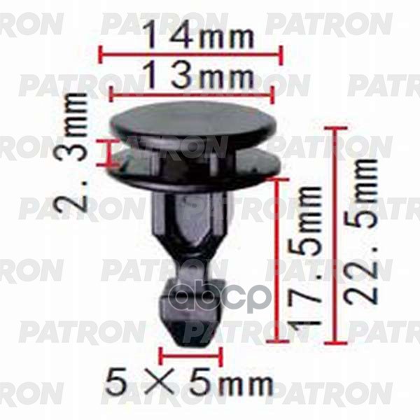 фото Штифт пластмассовый acura,honda применяемость: подкапотное пространство - фиксатор patron