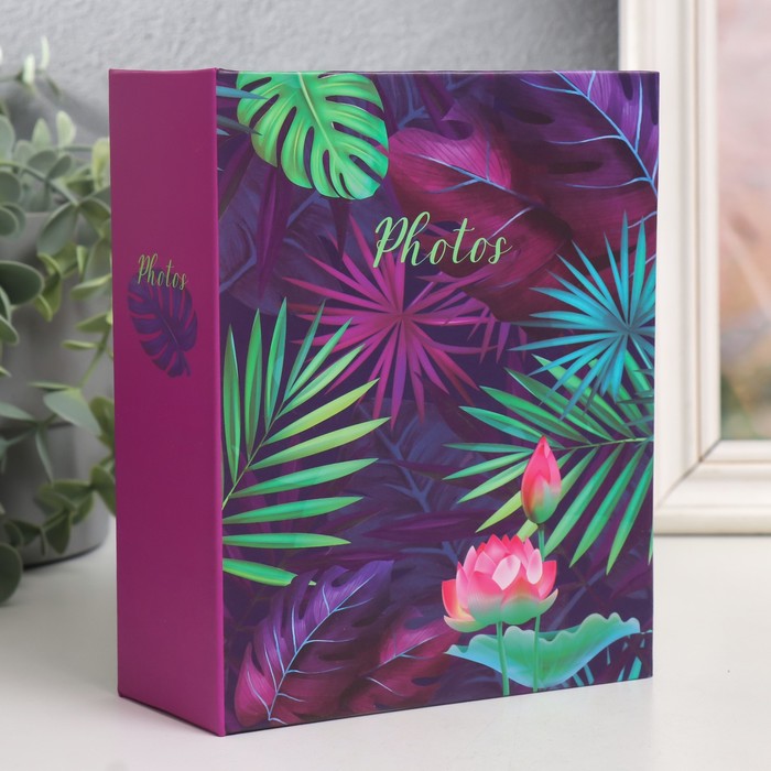 

Фотоальбом на 100 фото 10х15 см, пластик. листы belle fleur Джунгли, Фиолетовый