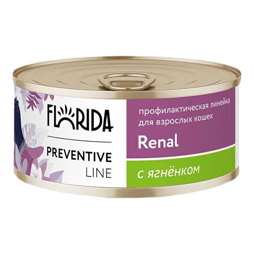 

Влажный корм Florida Renal с ягненком для взрослых кошек 100 г