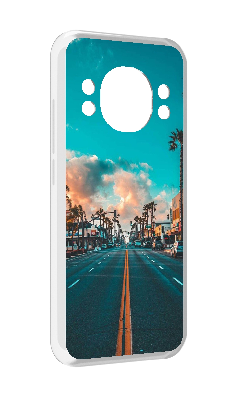 

Чехол MyPads дорога-в-лос-анджелес для Doogee S98 / S98 Pro, Прозрачный, Tocco