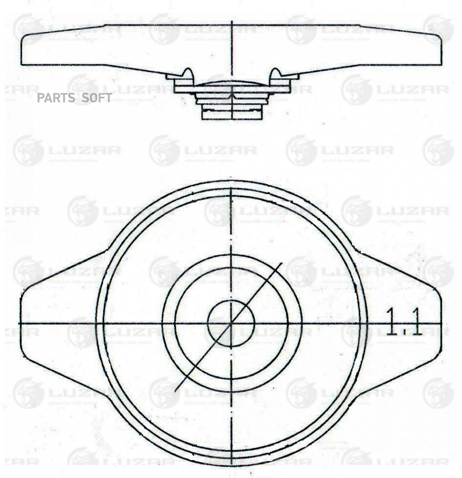 Крышка радиатора Toyota/Lexus/Suzuki/Subaru/Mazda/Honda 1.1  LUZAR LL 1902