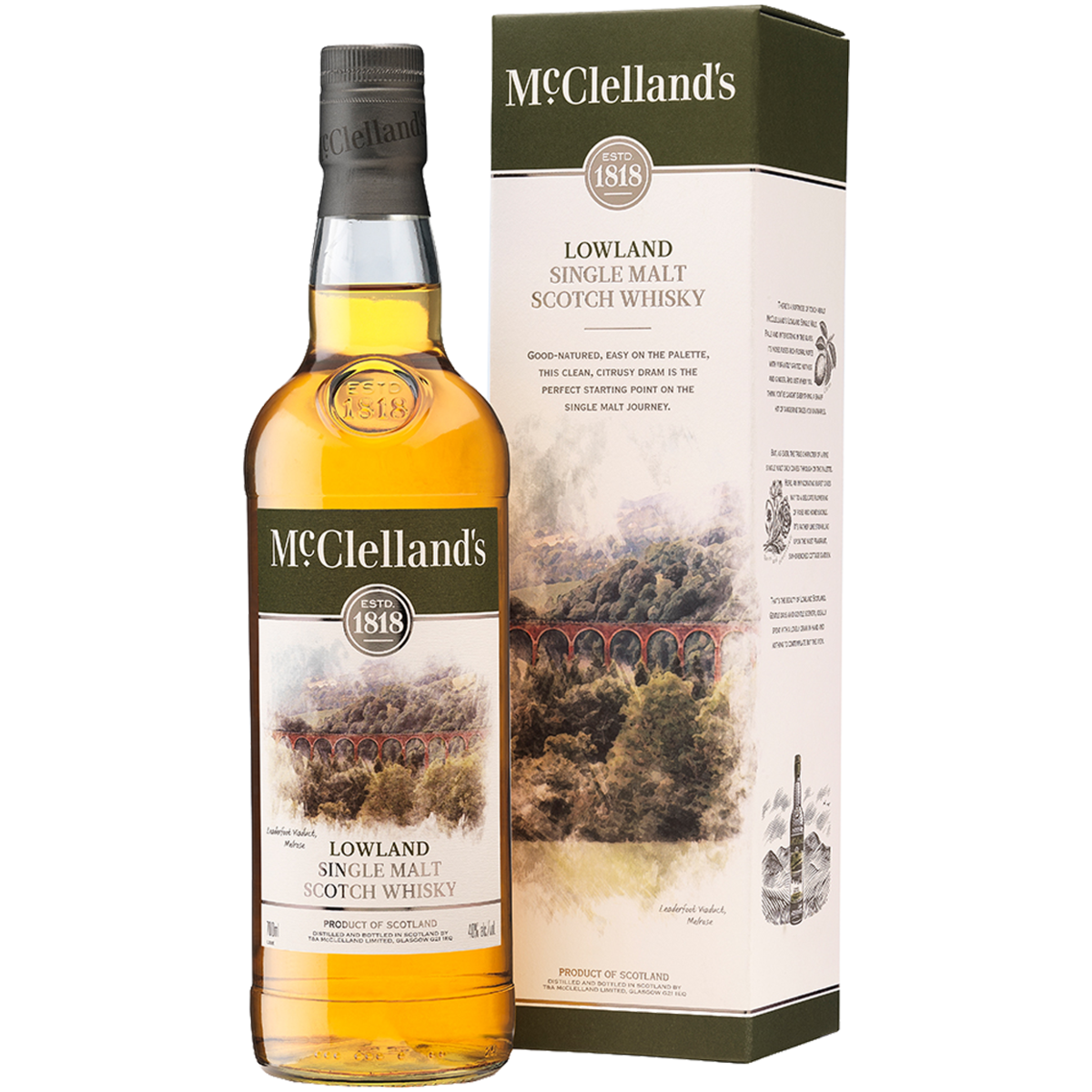 Виски McClelland's Lowland 0,7 л в подарочной упаковке