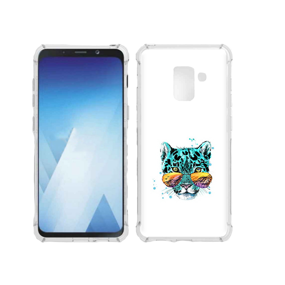 

Чехол MyPads Tocco для Samsung Galaxy A5 (2018) голубой лео (PT95317.573.294), Прозрачный, Tocco