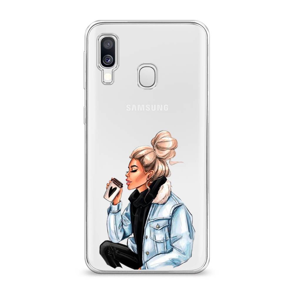 

Чехол Awog на Samsung Galaxy A40 "Cute girl", Разноцветный, 28050-7