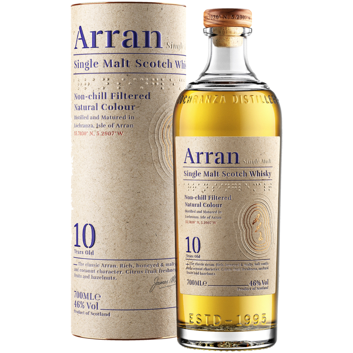 

Виски Arran 10 лет 0,7 л в подарочной упаковке туба