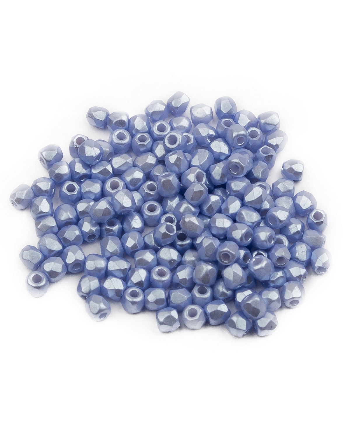 

Стеклянные чешские бусины ганеные круг 2 мм Alabaster Pastel Lt.Sapphire 150шт, Голубой, FP-2