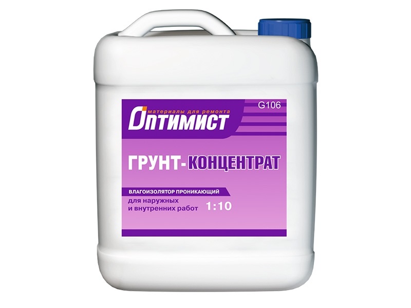 

Грунт концентрат 1:10 Оптимист влагоизолятор проникающий 3 л