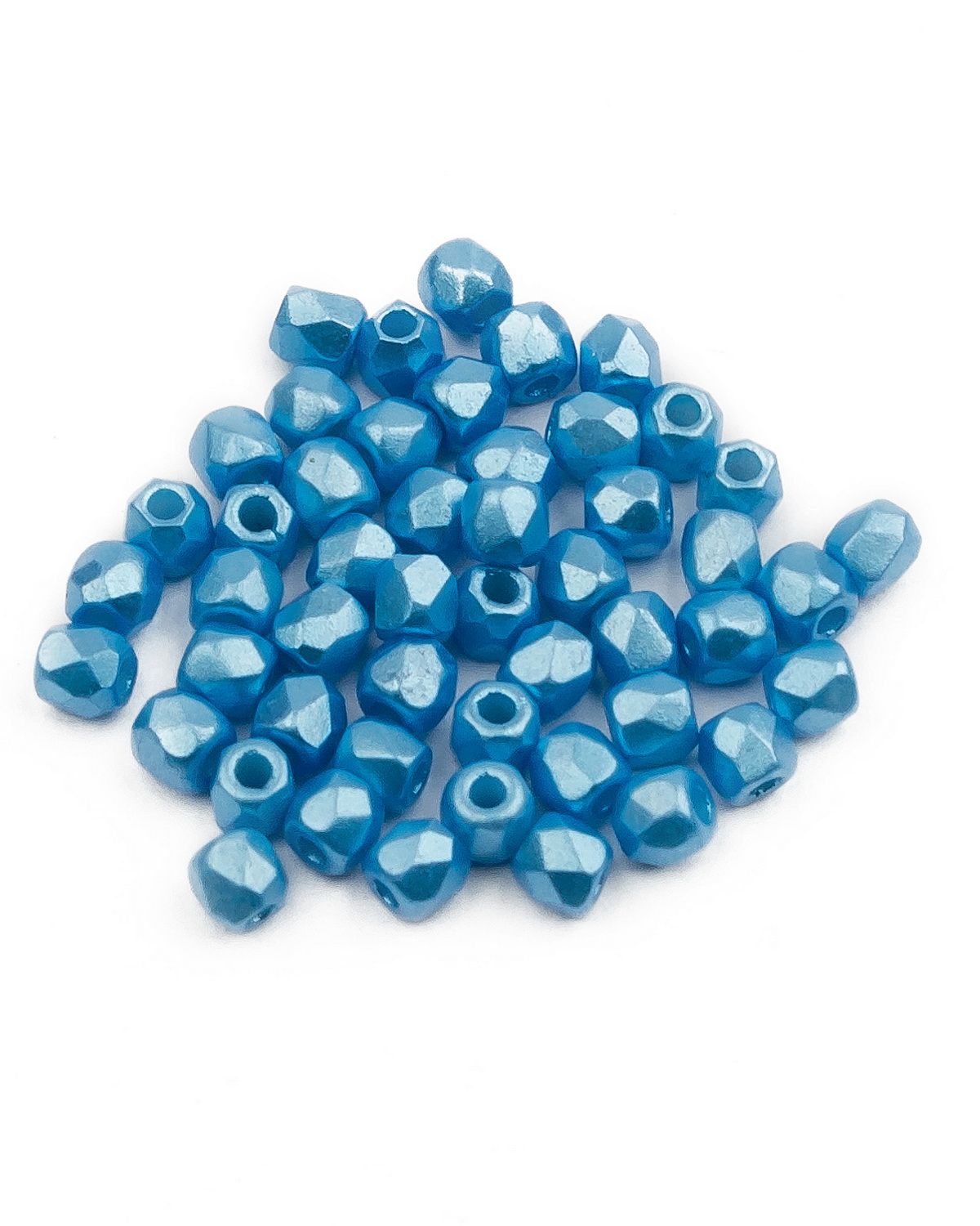 

Стеклянные чешские бусины ганеные круг 2 мм Alabaster Pastel Turquoise 50шт, Голубой, FP-2