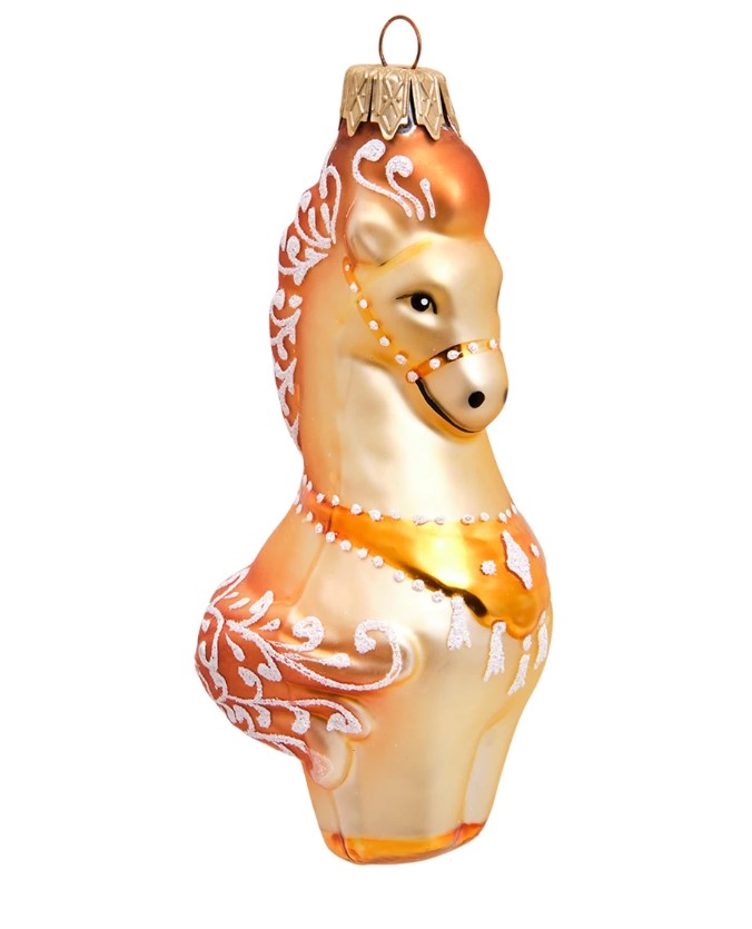 

Елочная игрушка NoBrand Конёк-Горбунок НФ-286/1 801964, 1 шт., Золотистый, НФ-286/1