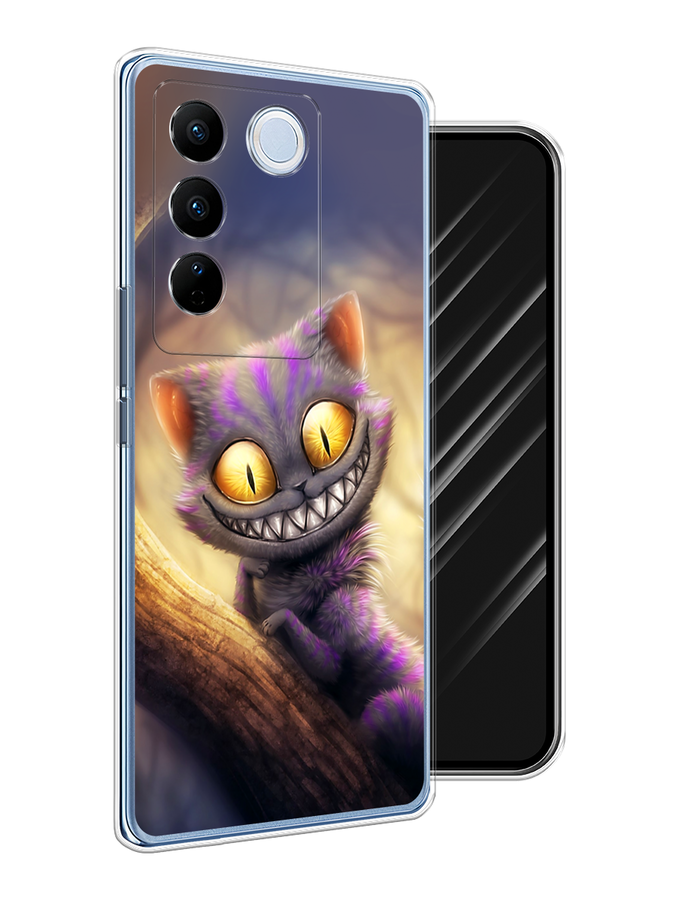

Чехол Awog на Vivo V27/V27 Pro "Cheshire Cat", Фиолетовый;желтый, 268550-1
