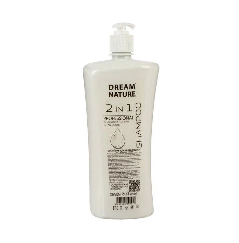 

Шампунь Dream Nature 2 в 1 c саслом арганы и миндаля, 800 мл