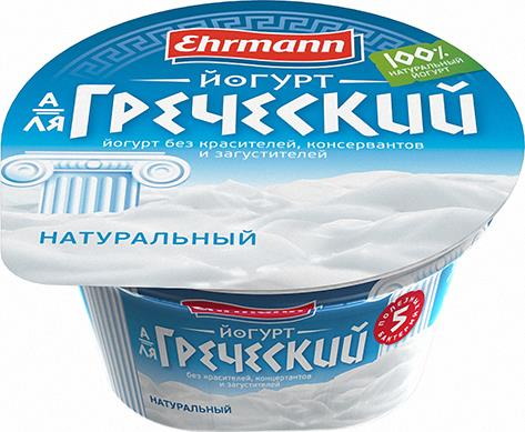 

Йогурт Ehrmann А-ля Греческий натуральный 6% 140 г