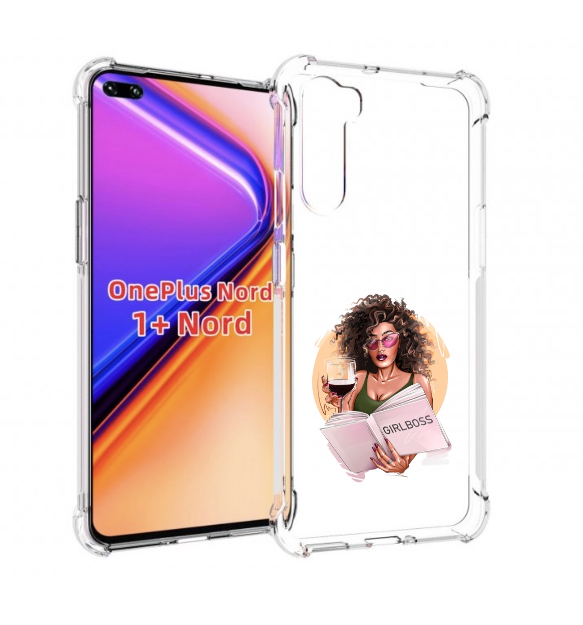 

Чехол MyPads Girlboss with wine_ Etsy женский для OnePlus Nord, Прозрачный, Tocco