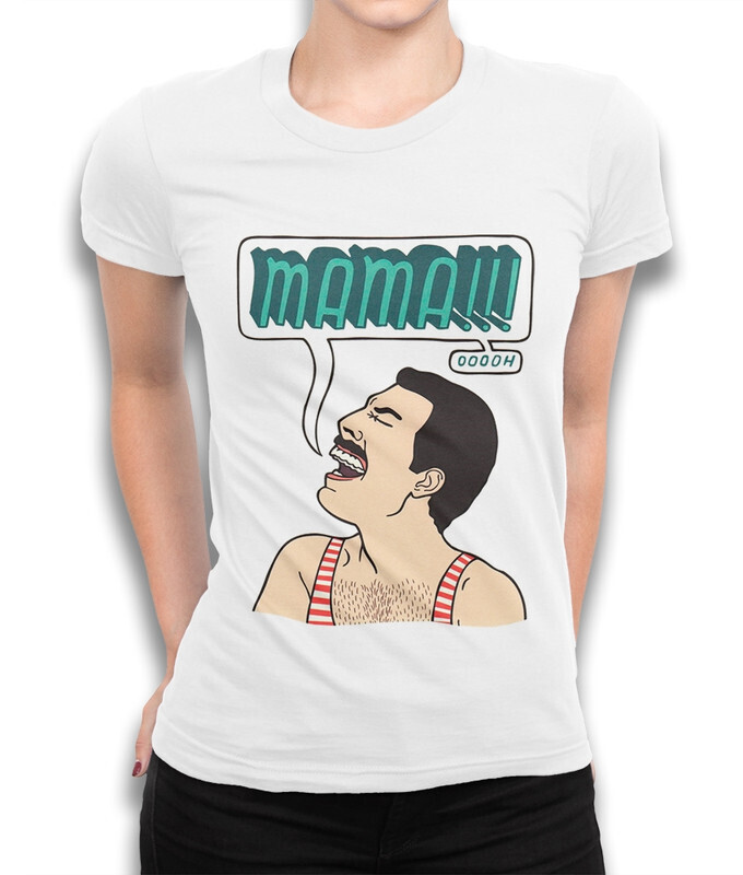 

Футболка женская Dream Shirts Фредди Меркьюри 10002991 белая M, Фредди Меркьюри 10002991