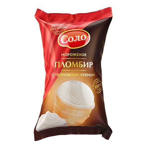 

Мороженое пломбир Соло творожный в вафельном стаканчике бзмж 70 г