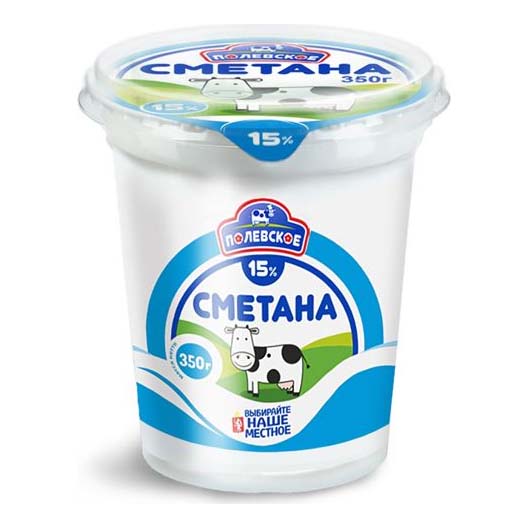 

Сметана Полянка 15% 350 г бзмж
