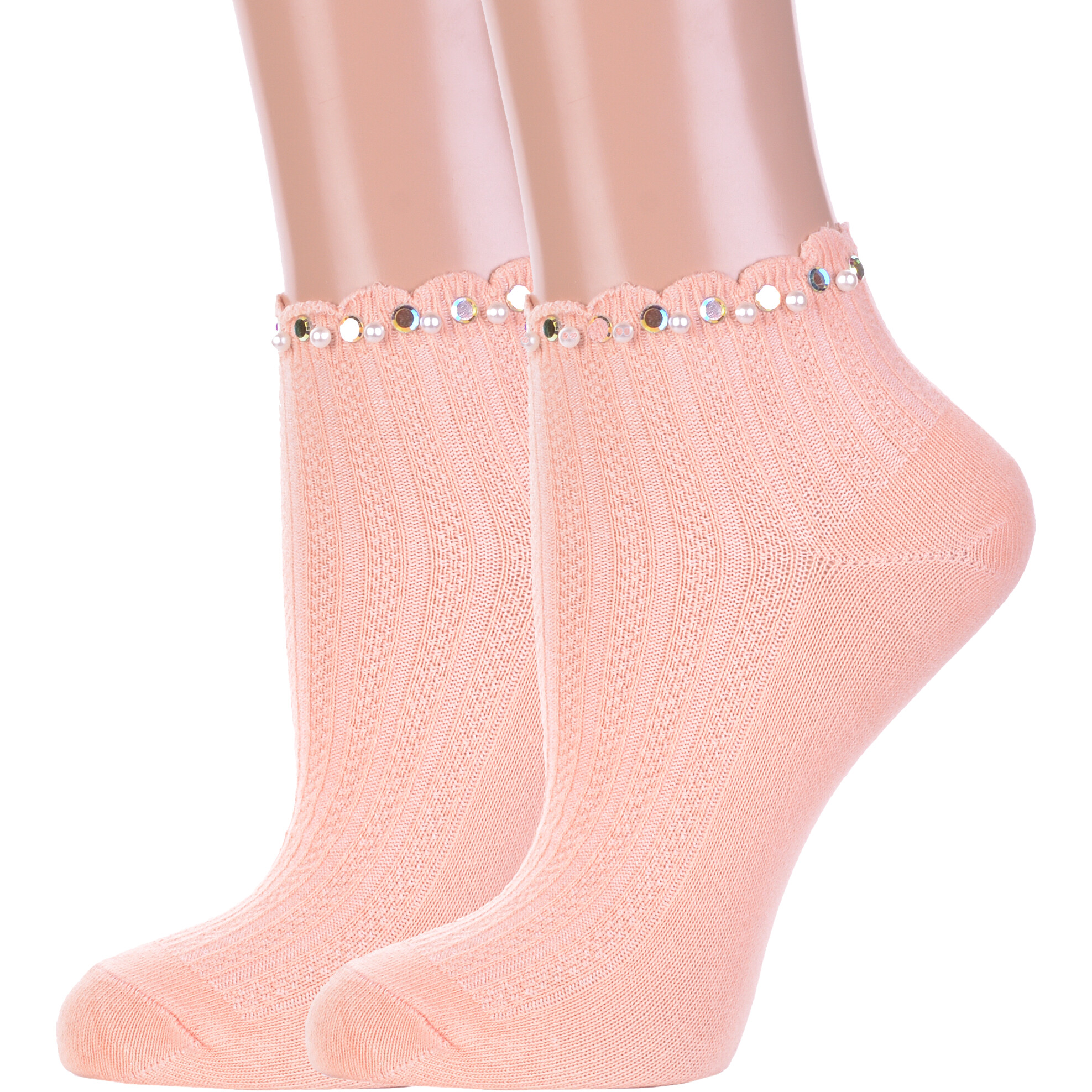 Комплект носков женских Hobby Line 2-Нжвип1006-14 розовых 36-40, 2 пары