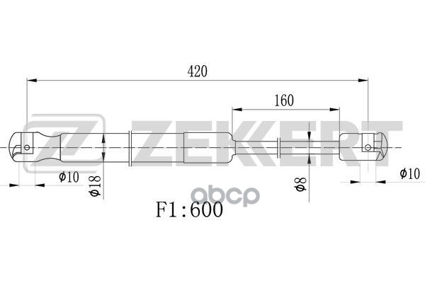 

Пружина Газовая Багажника Skoda Roomster (5j7) 06- Roomster Praktik(5j) 07- Zekkert арт. G