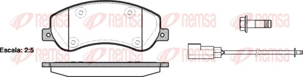

Комплект тормозных колодок Remsa 125002