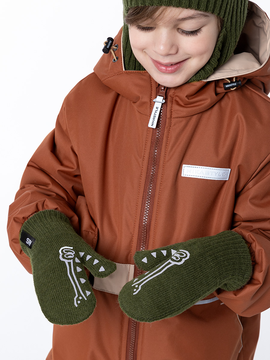 

Варежки детские NIKASTYLE 14м11924, хаки, 12, 14м11924
