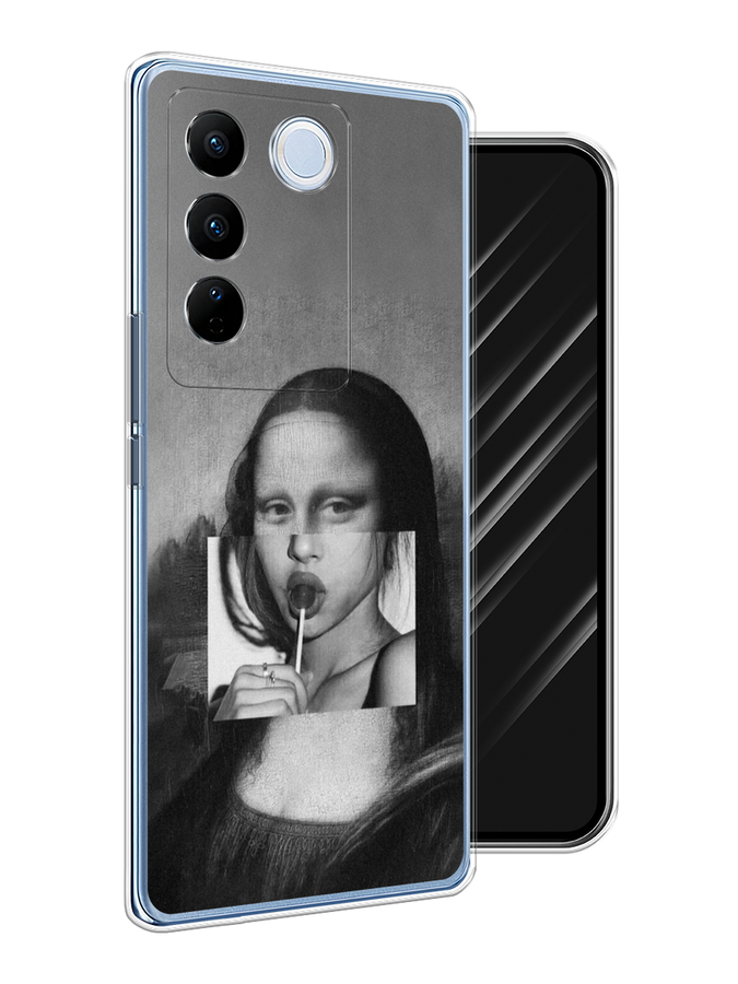 

Чехол Awog на Vivo V27/V27 Pro "Mona Lisa sucking lollipop", Серый, 268550-9