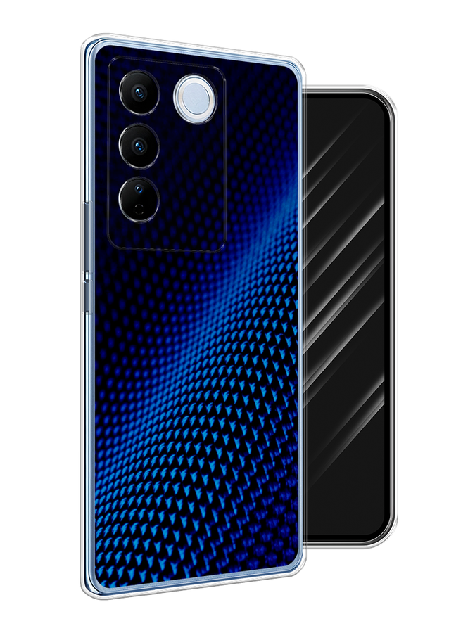 

Чехол Awog на Vivo V27/V27 Pro "Синий карбон", Черный;синий, 268550-3