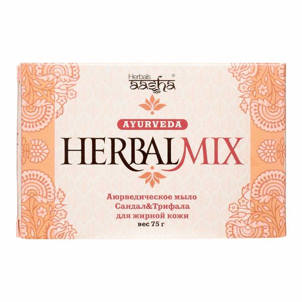 фото Мыло с сандалом и трифалой (soap) herbаlmix | хербалмикс 75г aasha herbals