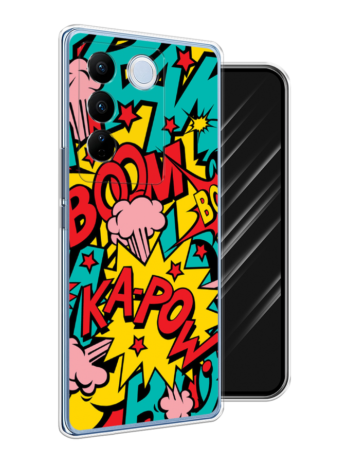 

Чехол Awog на Vivo V27/V27 Pro "Постер pop art", Бирюзовый;желтый;красный, 268550-9