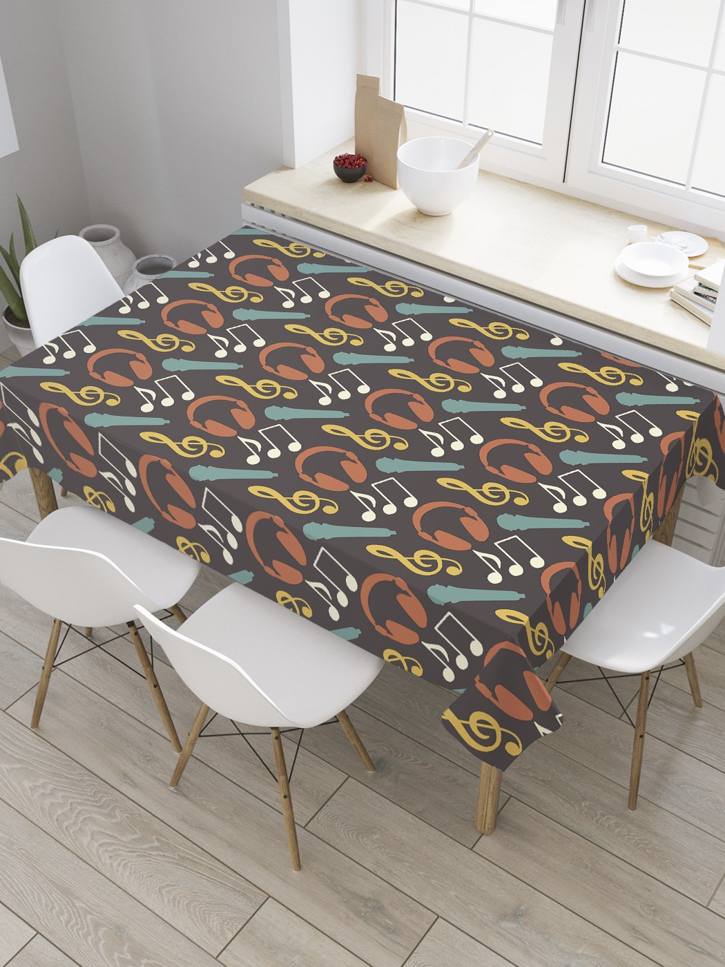 

Скатерть прямоугольная JoyArty "Студийные атрибуты" из оксфорда, 120x145 см, Черный, Студийные атрибуты