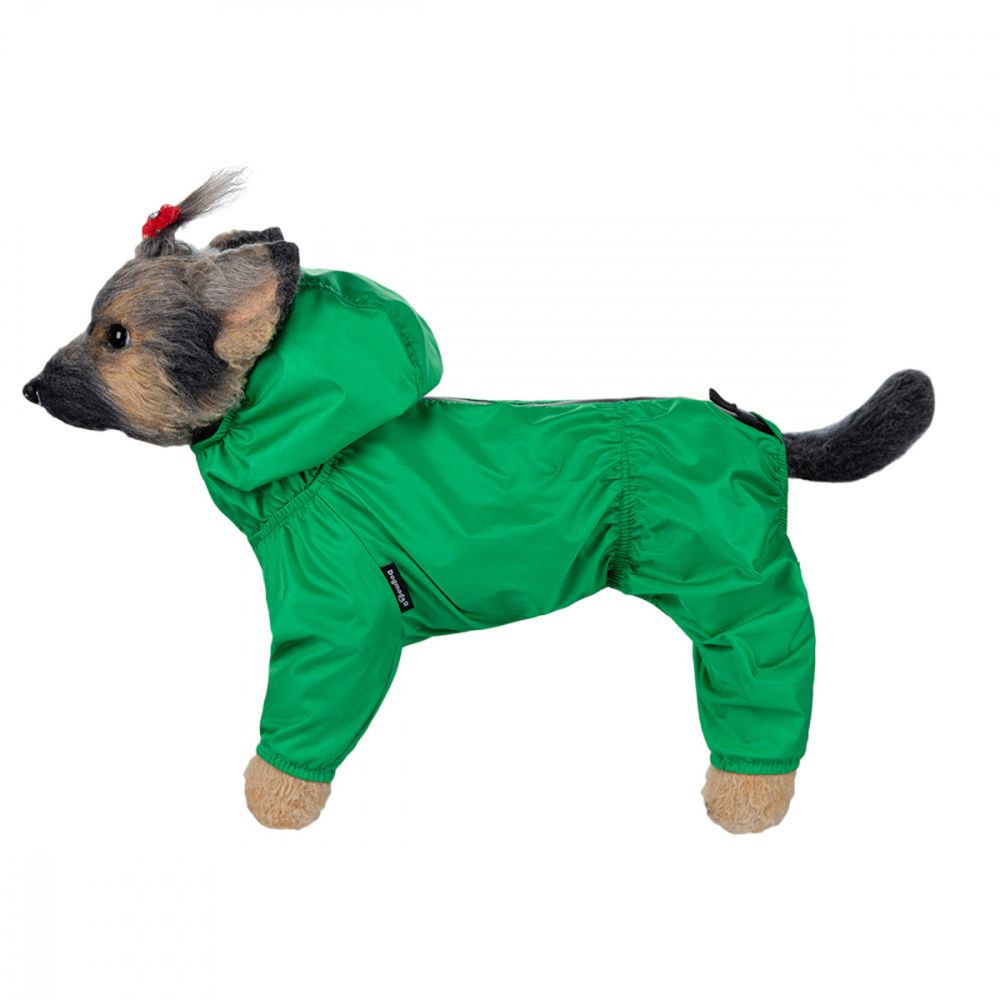 фото Дождевик для собак dogmoda, унисекс, зеленый, 5, длина спины 37 см