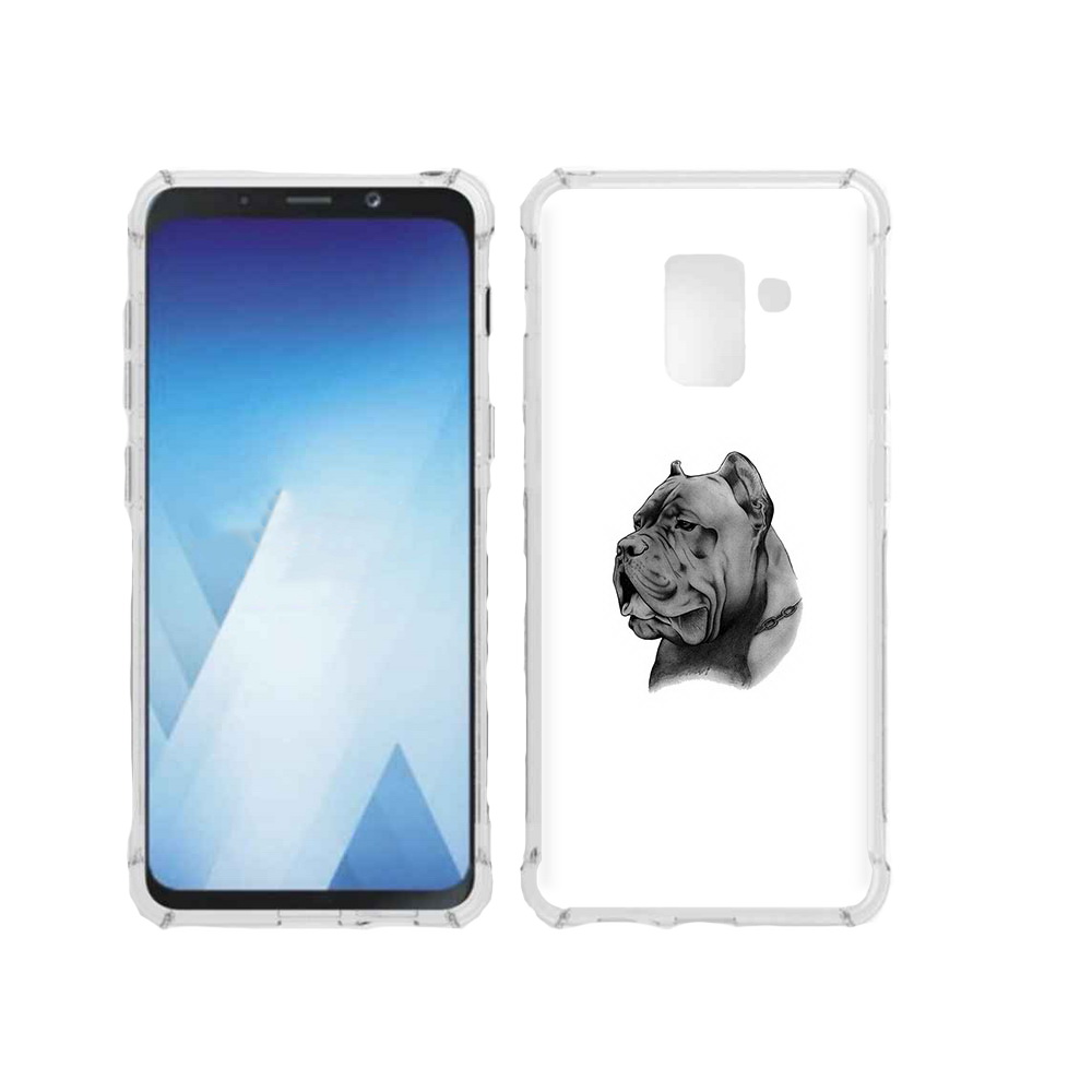 

Чехол MyPads Tocco для Samsung Galaxy A5 (2018) грозный бульдог (PT95317.573.300), Прозрачный, Tocco