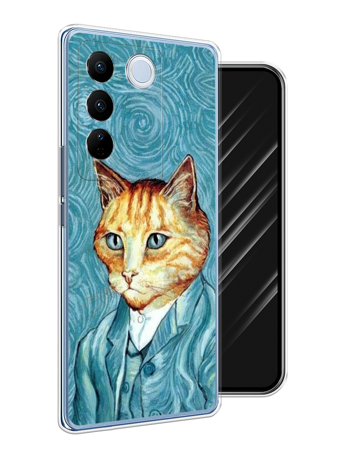 

Чехол Awog на Vivo V27/V27 Pro "Кот Ван Гог", Голубой;коричневый, 268550-2