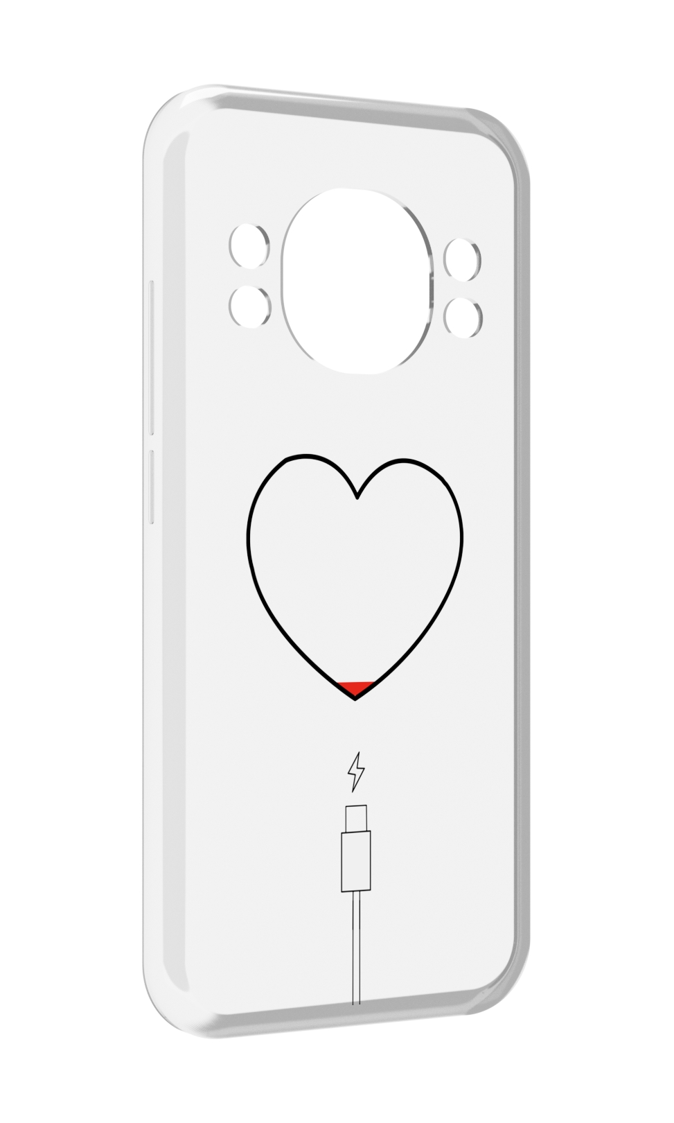 

Чехол MyPads зарядка-сердца для Doogee S98 / S98 Pro, Прозрачный, Tocco