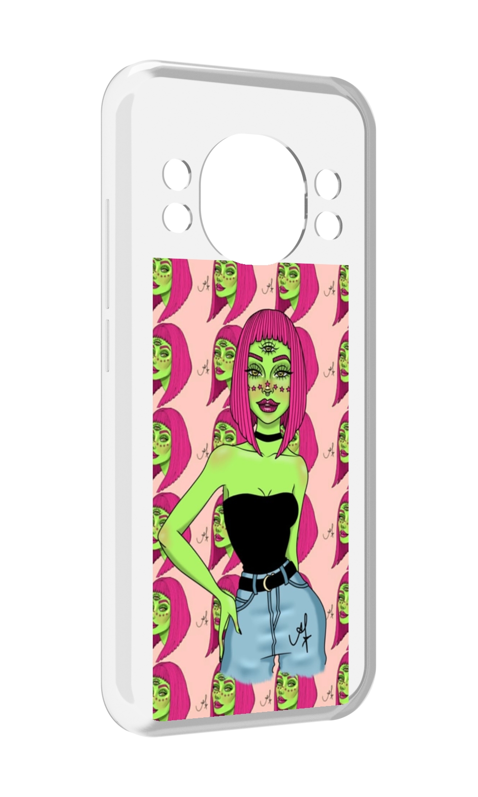 

Чехол MyPads зеленая-девушка-с-глазом женский для Doogee S98 / S98 Pro, Прозрачный, Tocco