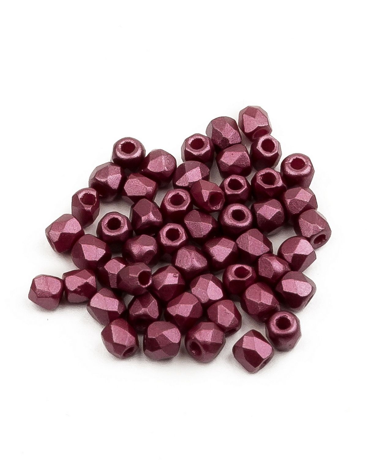 

Стеклянные чешские бусины ганеные круг 2 мм Alabaster Pastel Burgundy 50шт, Красный, FP-2