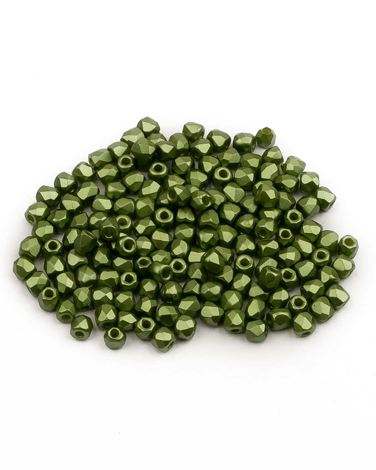 

Стеклянные чешские бусины ганеные круг 2 мм Alabaster Pastel Olivine 150шт, Зеленый, FP-2