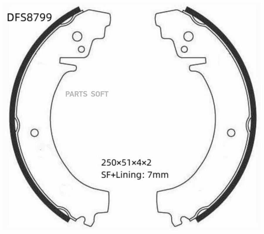 

Тормозные колодки DOUBLE FORCE барабанные DFS8799