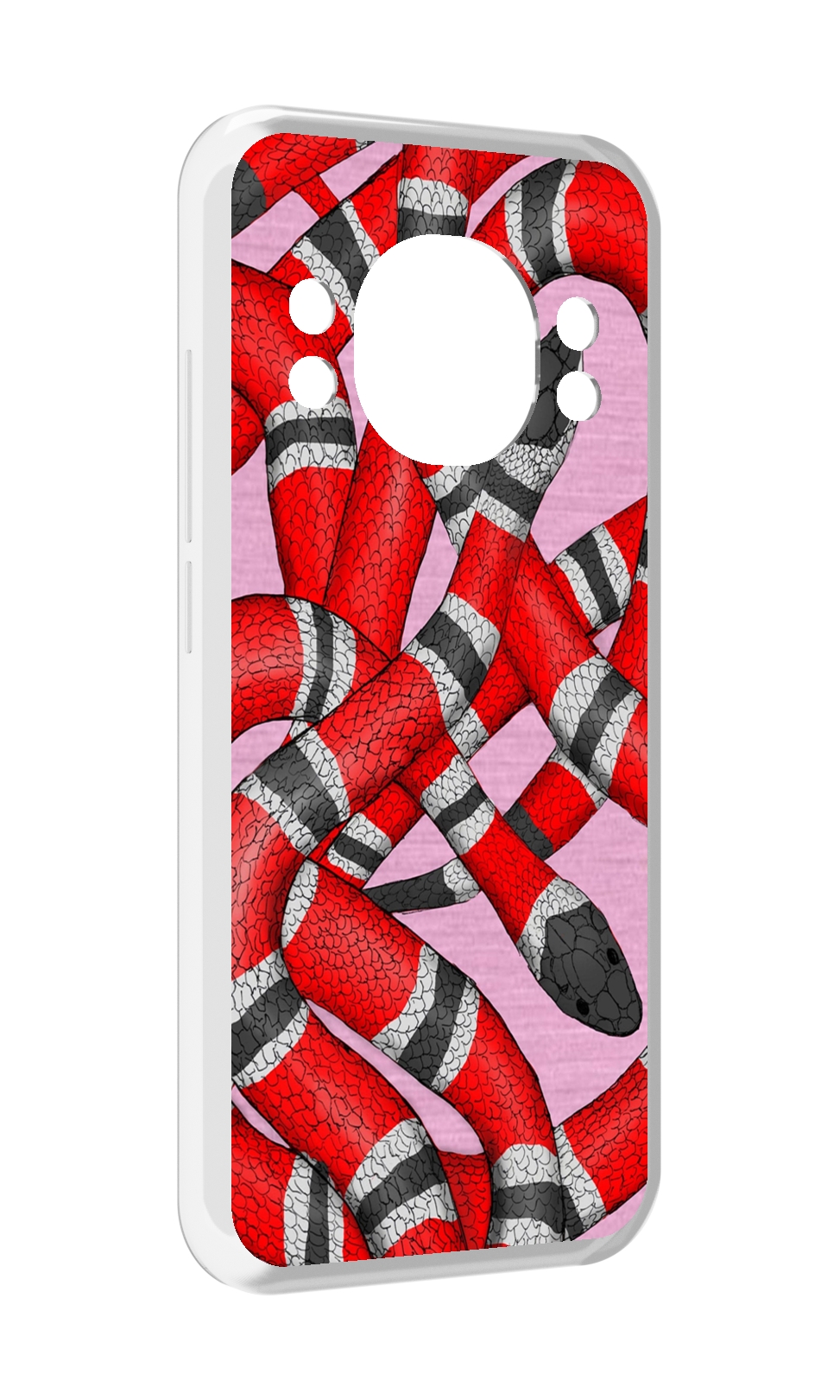 

Чехол MyPads змея-красно-черно-белый для Doogee S98 / S98 Pro, Прозрачный, Tocco