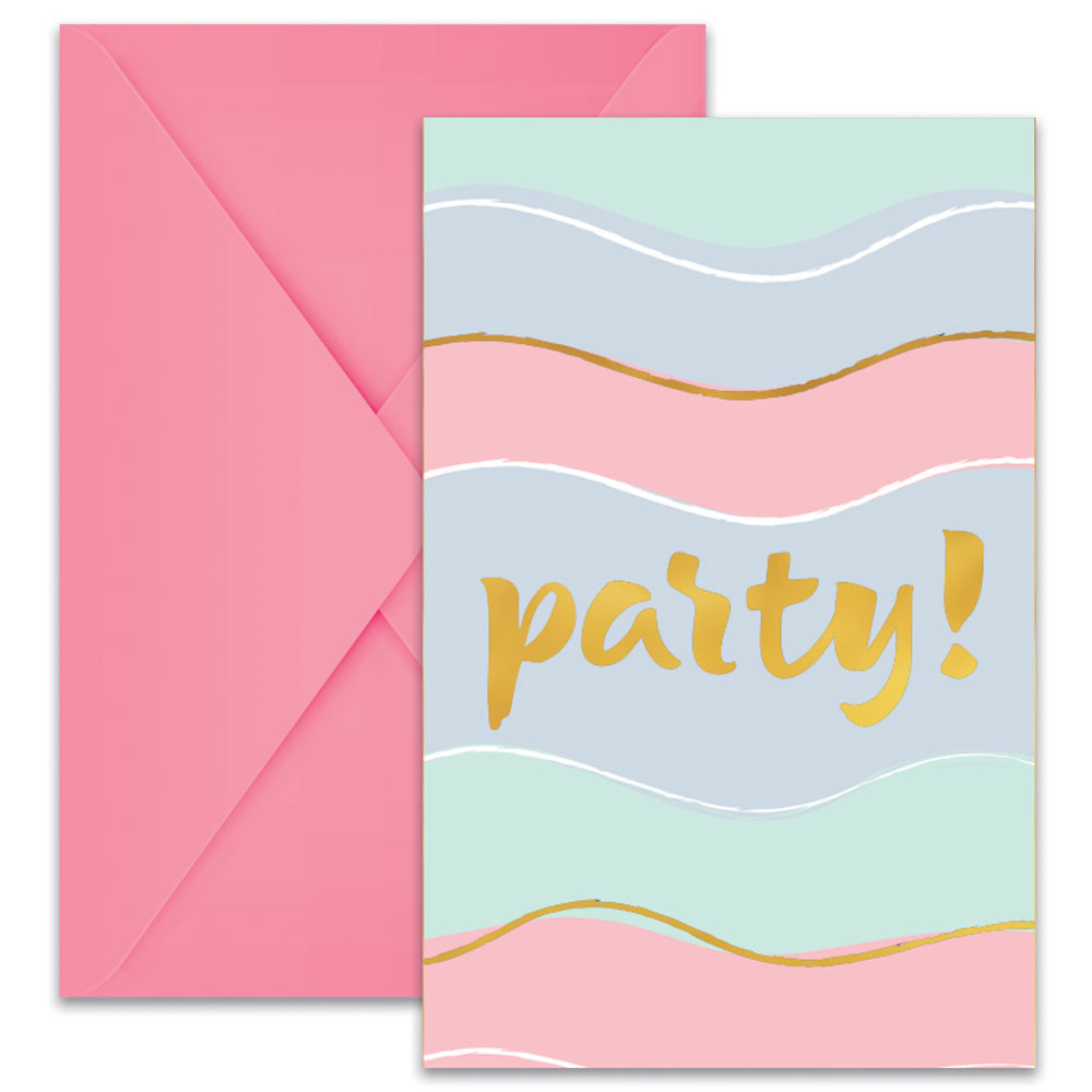 

Открытки Procos Пригласительные в конверте Elegant Party 6 шт, Разноцветный