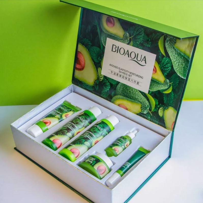 Набор косметики по уходу за лицом Bioaqua Avocado Elasticity Moisturizing 6 шт 600 ml пенка для умывания bioaqua mexican daisy deep moisturizing 100 мл