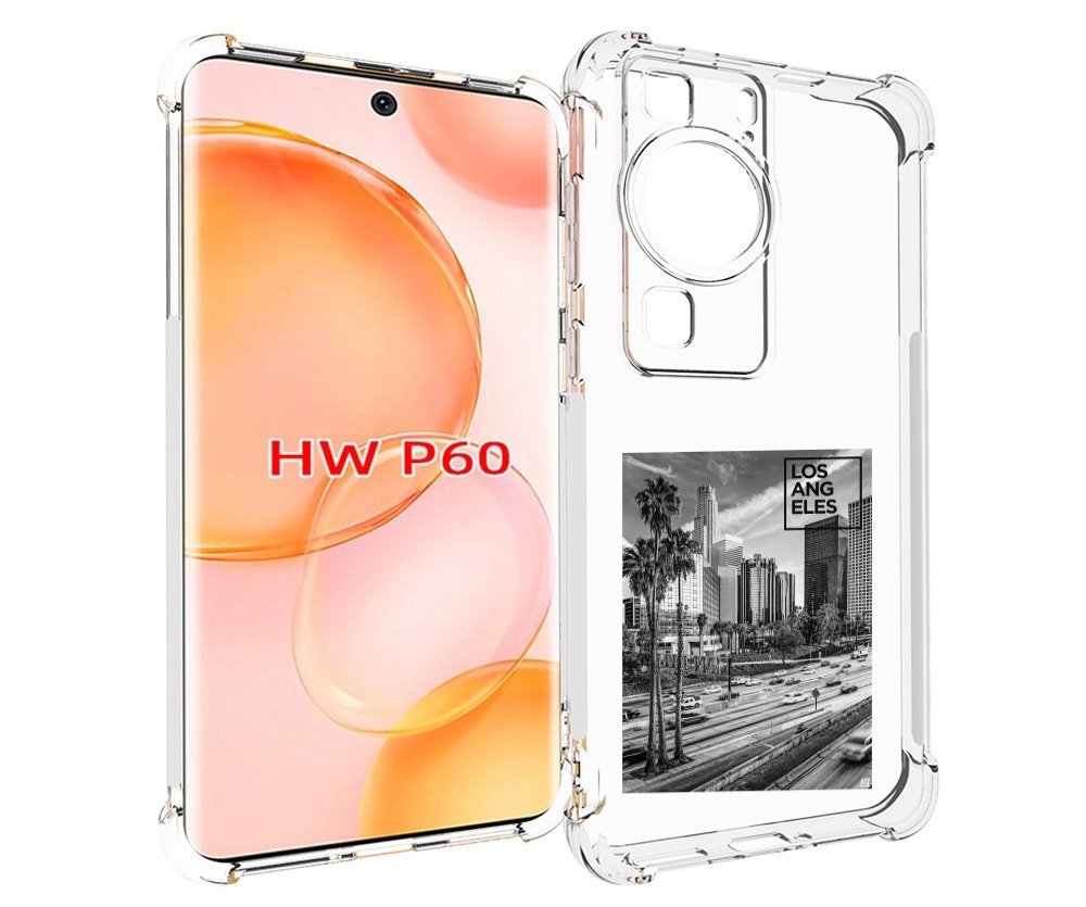 

Чехол MyPads черно белый лос анджелес для Huawei P60, Tocco
