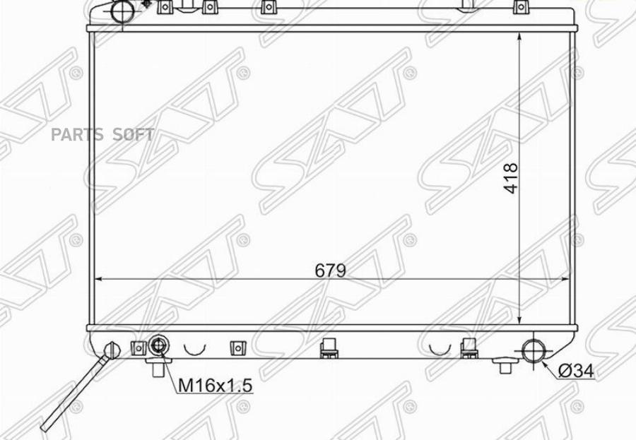

SAT Радиатор SSANGYONG KORANDO/TAGAZ TAGER 2.3/2.9D MT
