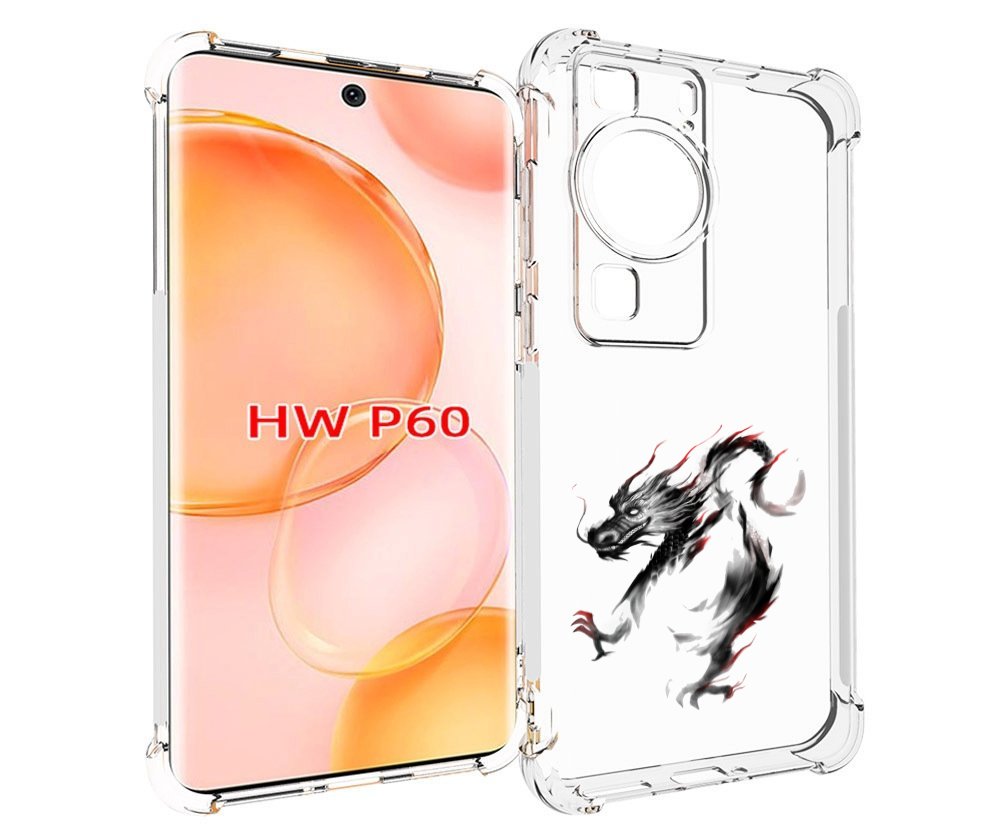 

Чехол MyPads черный дракон для Huawei P60, Tocco