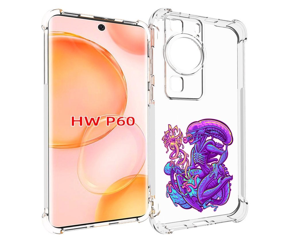 

Чехол MyPads чужой фиолетовый цвет для Huawei P60, Tocco