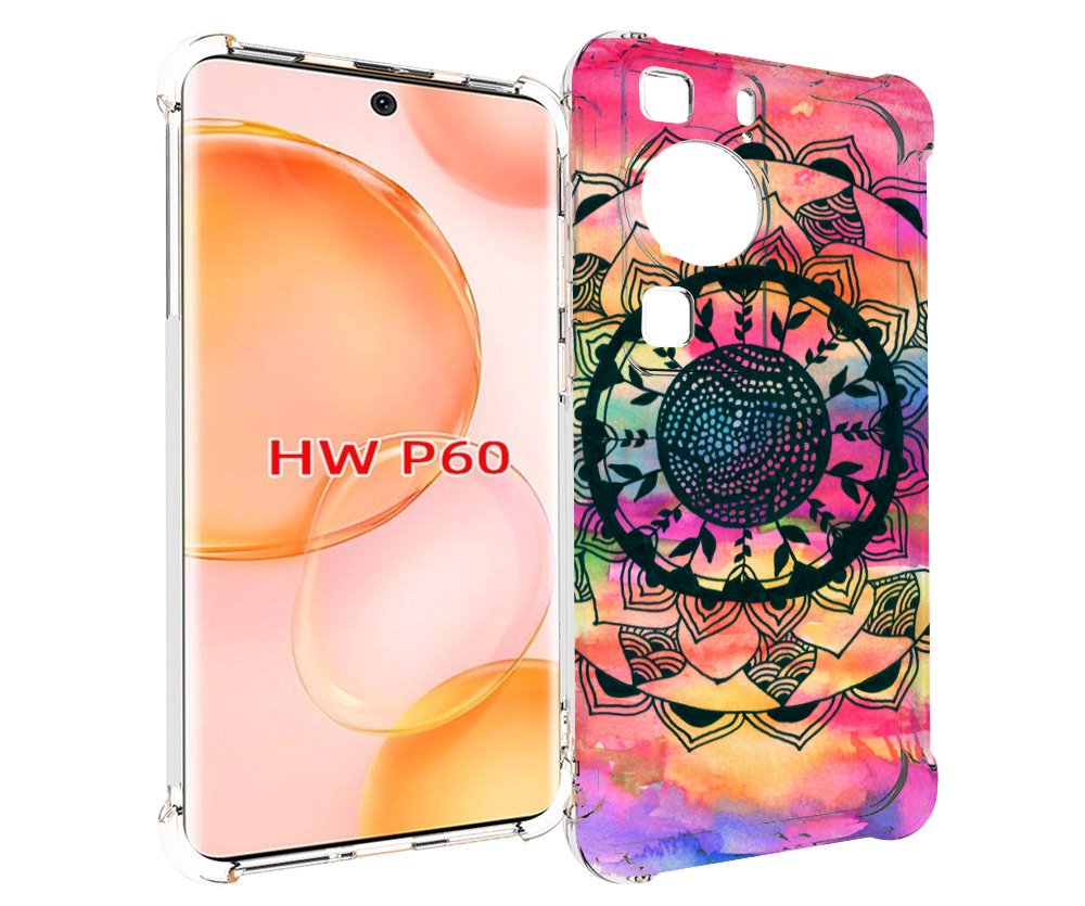 

Чехол MyPads яркая абстракция круглый цветок для Huawei P60, Tocco