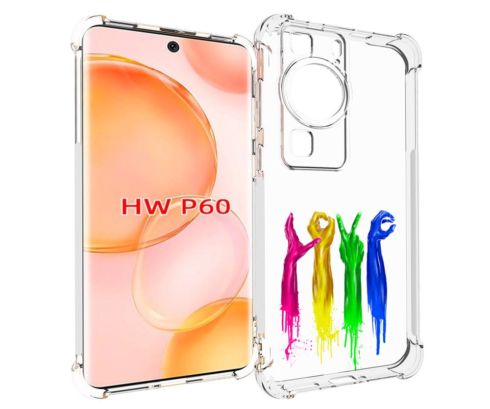 

Чехол MyPads яркие руки love для Huawei P60, Tocco