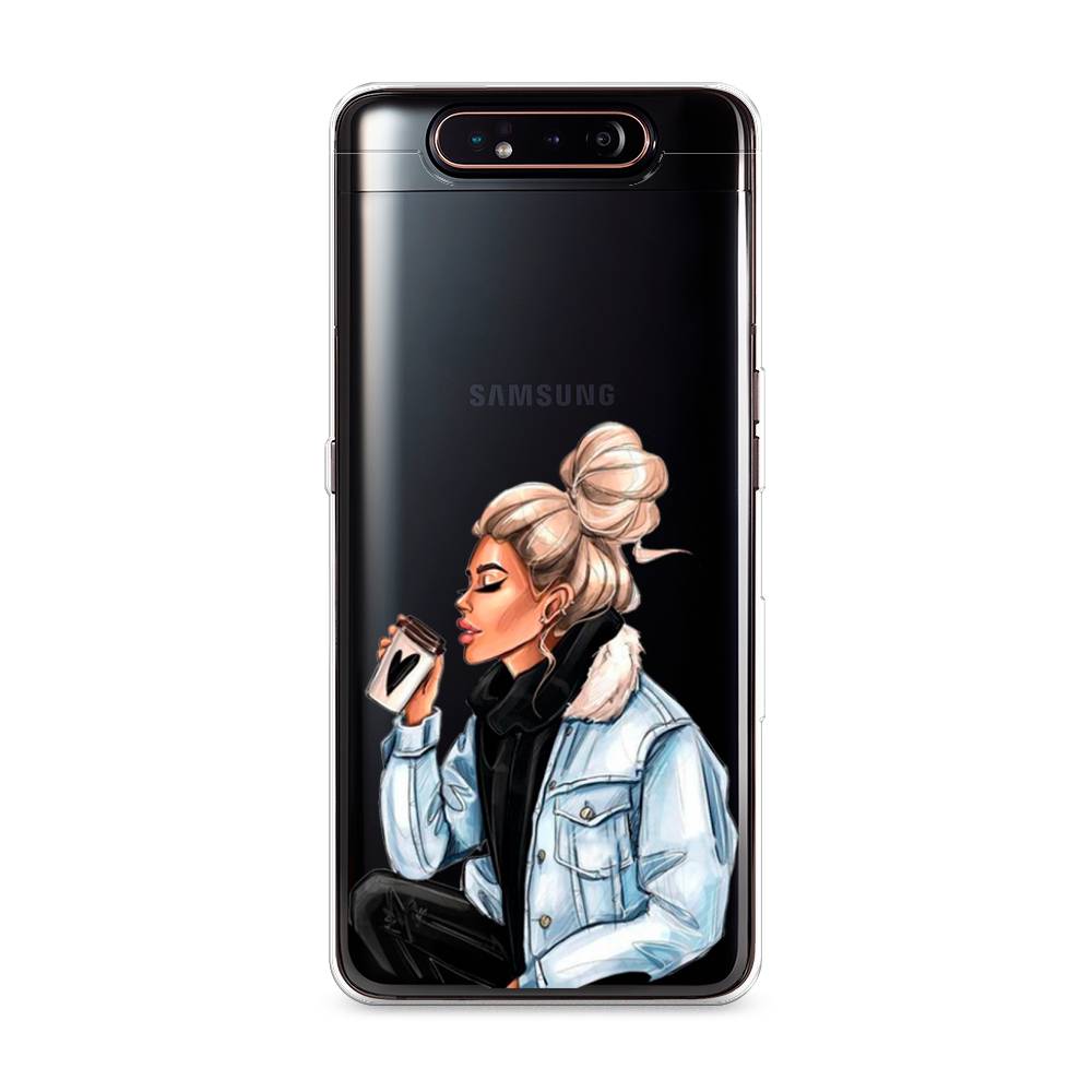 

Чехол Awog на Samsung Galaxy A80 "Cute girl", Разноцветный, 28350-7