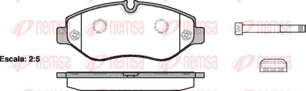 

Комплект тормозных колодок Remsa 124500
