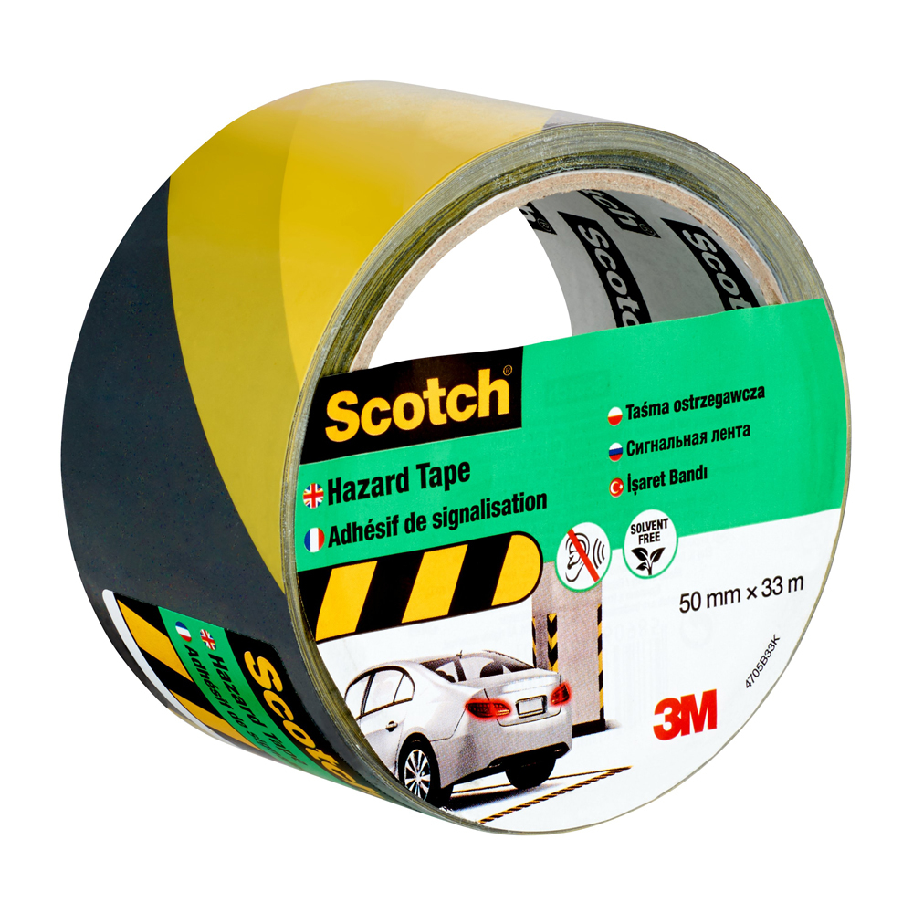 

Сигнальная клейкая лента Scotch 4705 50мм*33м*0.15мм односторонняя черно-желт, 4705